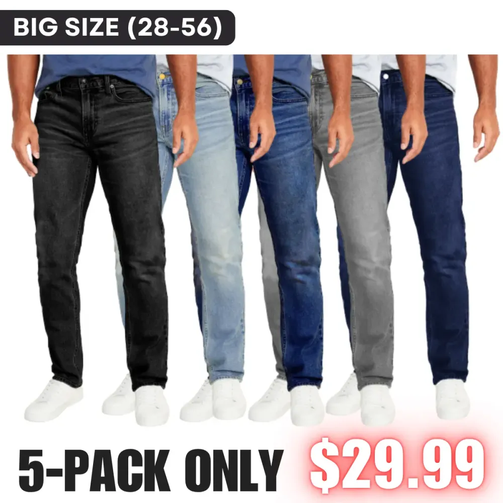 🔥Men's 3-Pack Rebar M4 Relaxed DuraStretch Basic Jeans