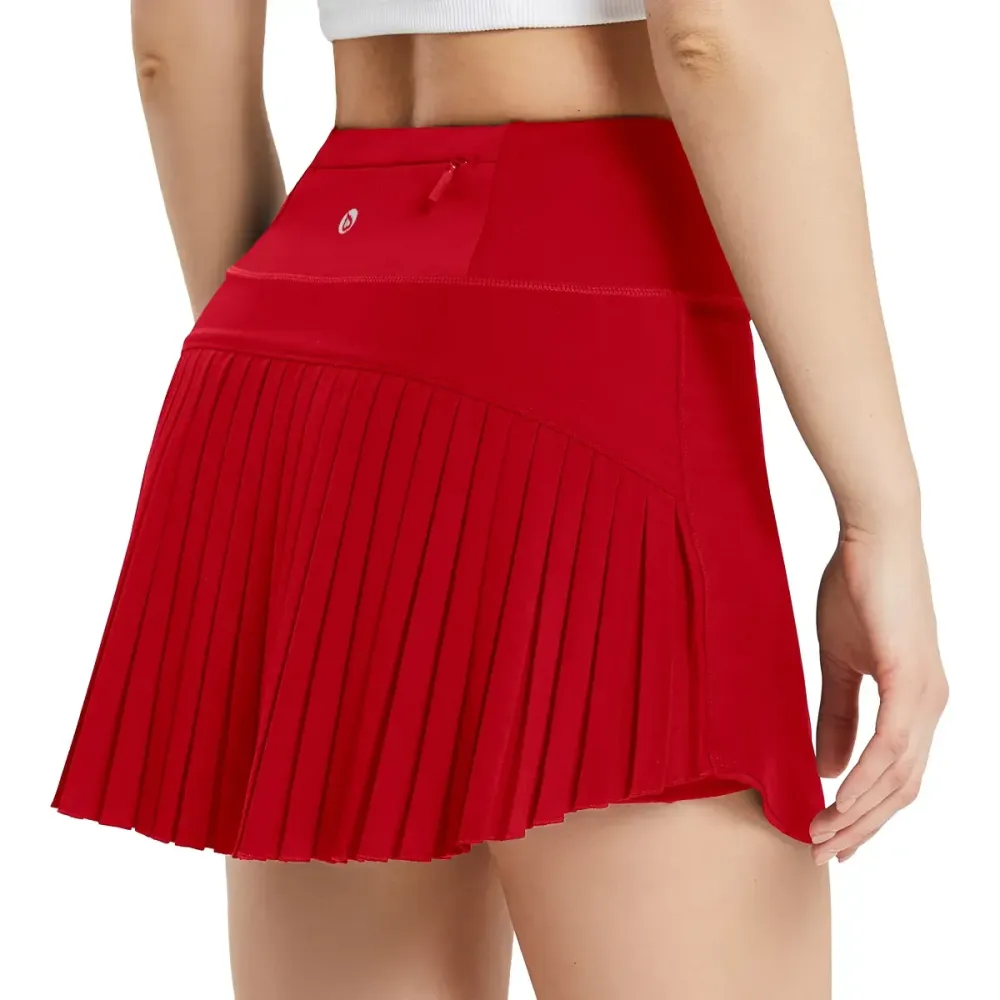 Women's Pleated Tennis Skirts Flowy High Waisted Lightweight Athletic Golf Outfits Skorts Skirts with Shorts