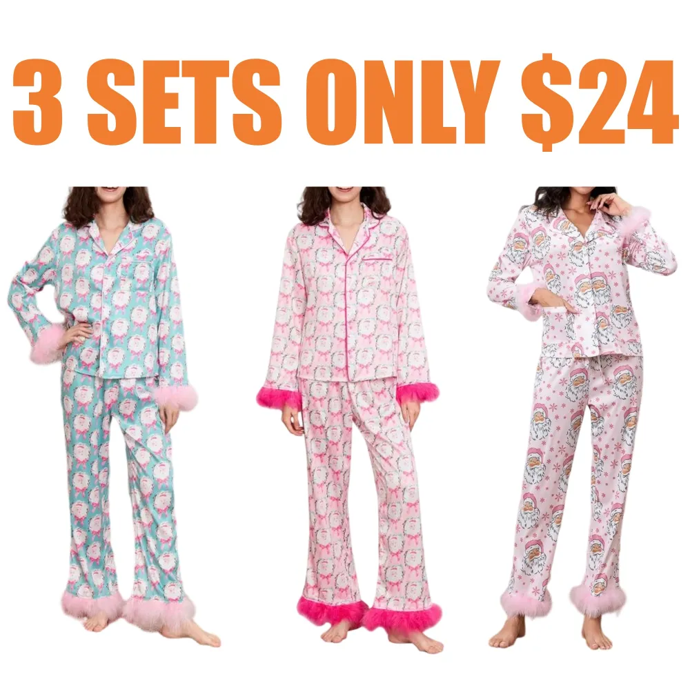 Women Christmas Pajamas Lounge Set