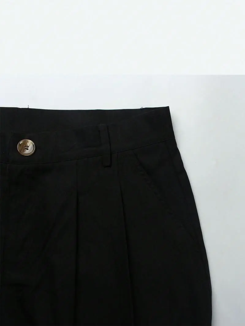 Versatile Wide-Leg Pants with Unique Buttons, Perfect for Daily & Party Wear