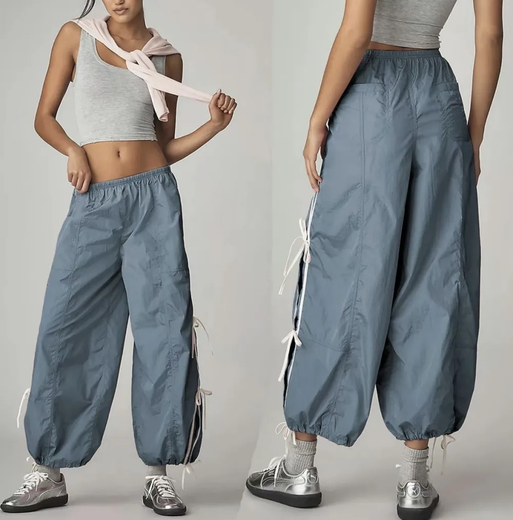 Women's Elastic High Waist Cargo Pants