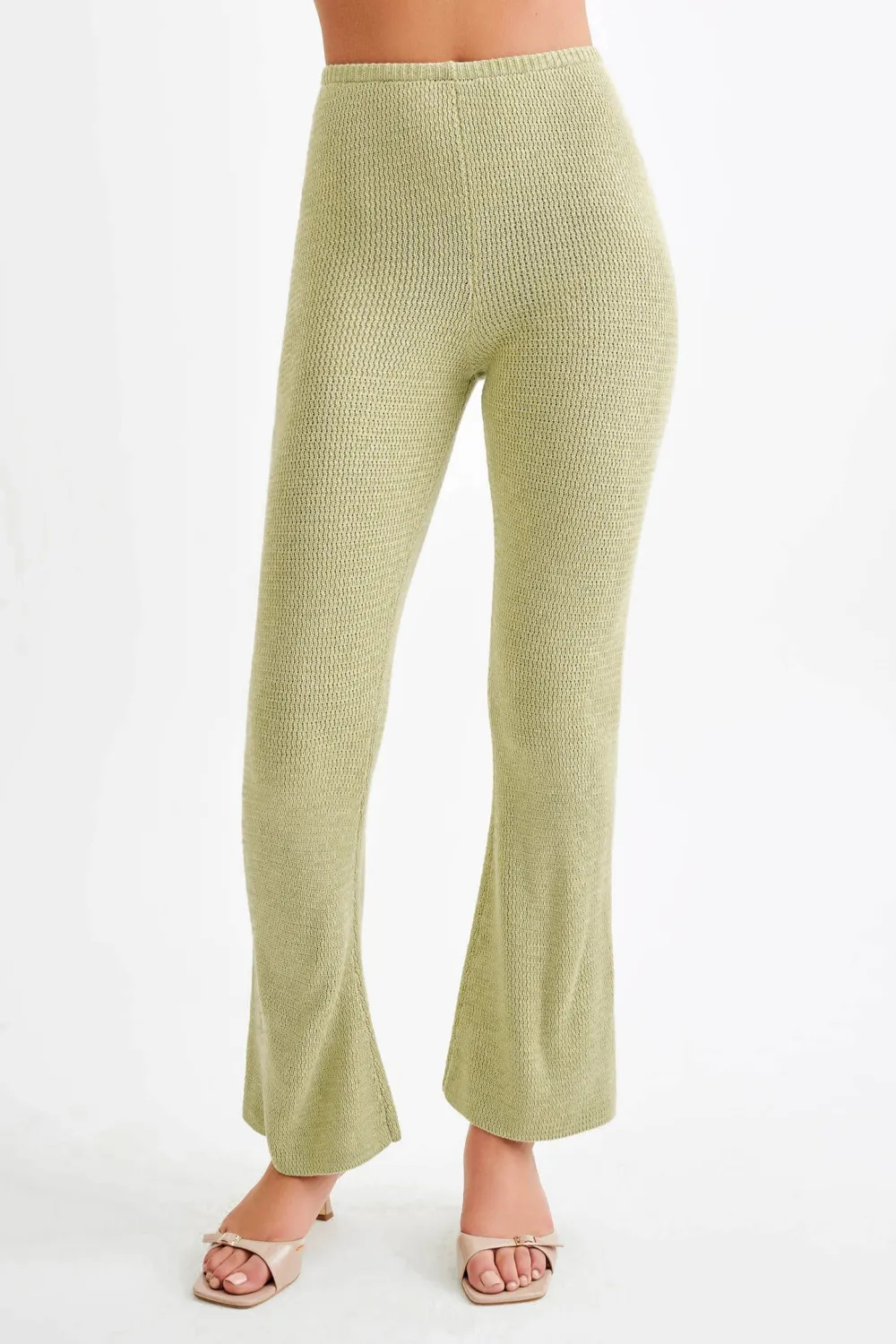 Casual Style Straight Leg Knit Pant