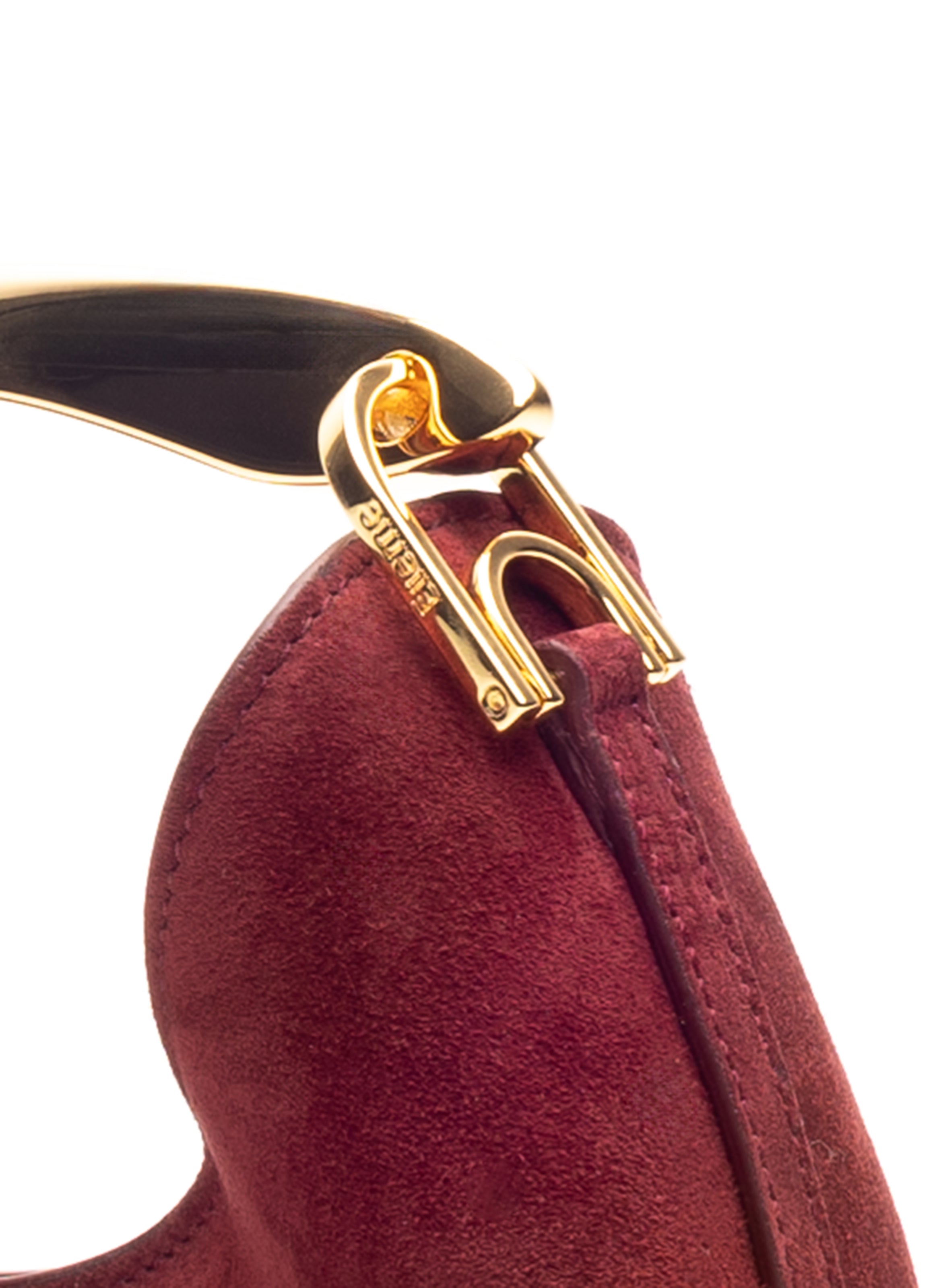 Small Boomerang Suede Burgundy Clearance Sale 85%OFF