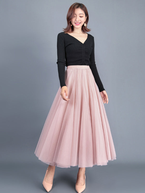A-Line Skirt Midi Skirt