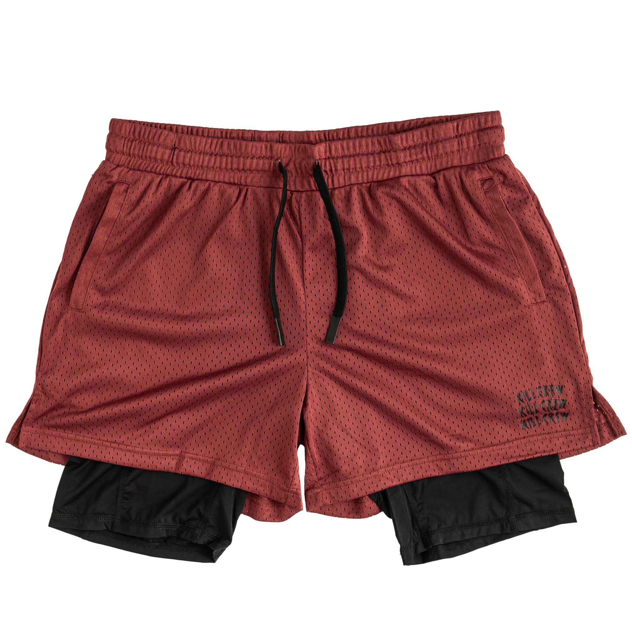 TRAINING SHORT WITH LINER - MAROON