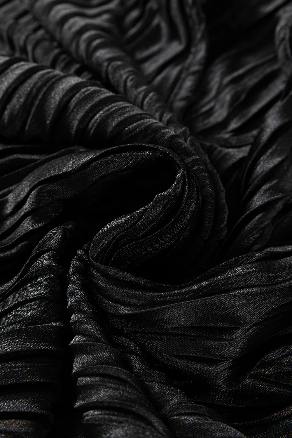 Textured Bubble Sleeve V Neck Loose Blouse