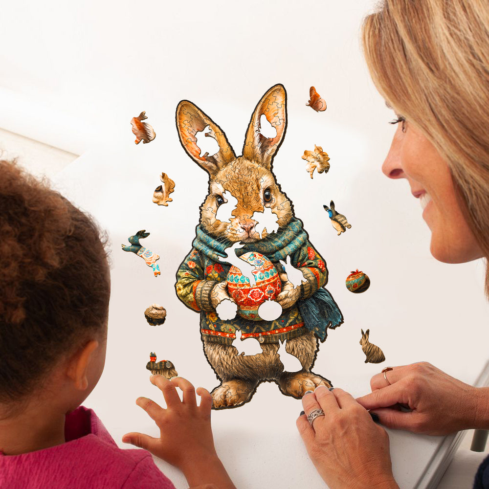 Easter Bunny-2 Wooden Jigsaw Puzzle