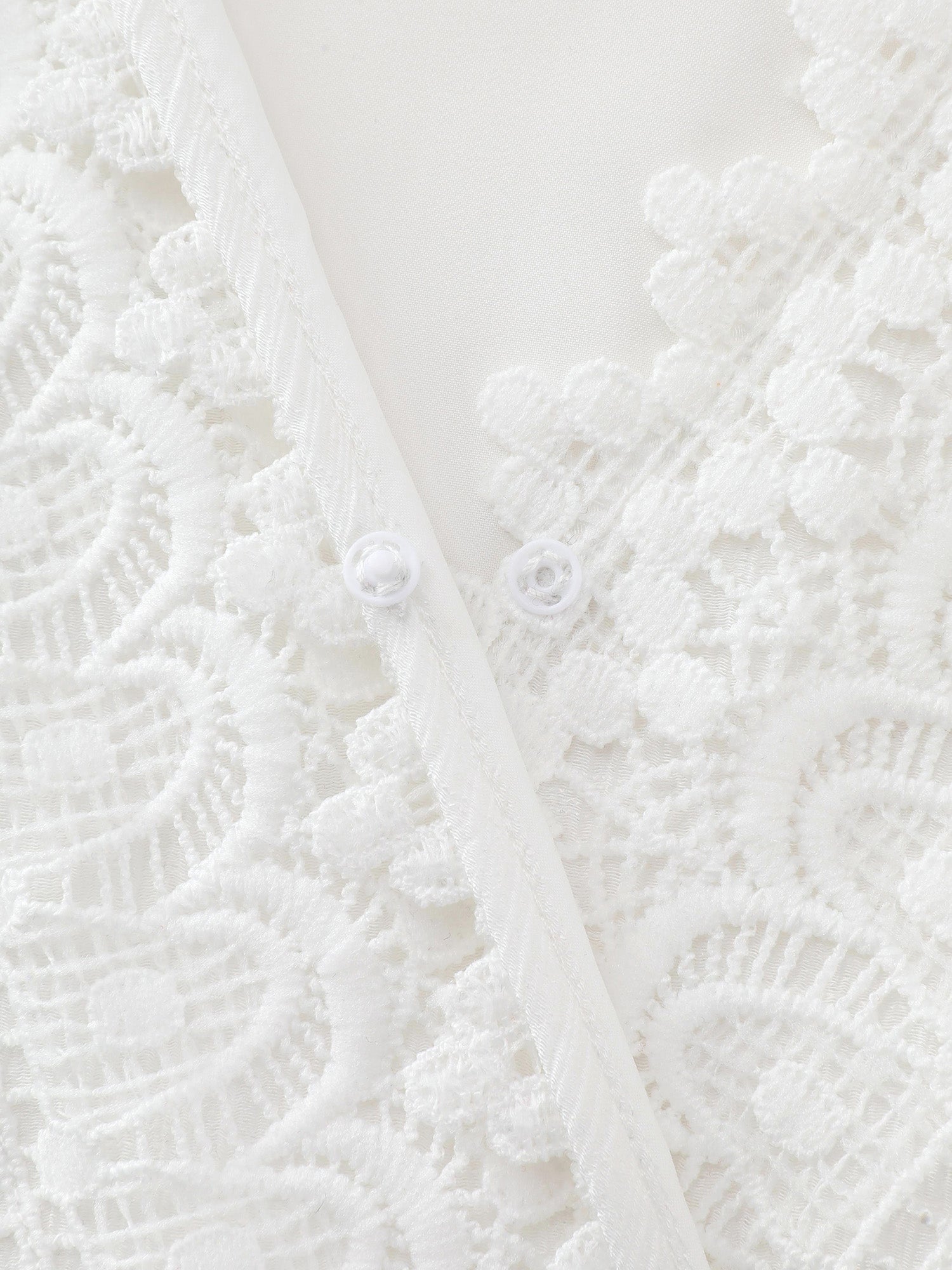 Lace Trim Overlap Neckline Tiered Maxi Dress