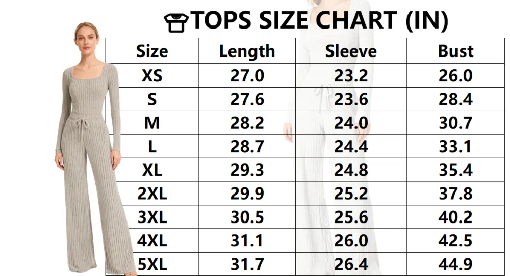 Women's Slim-Fit Solid Color Ribbed Fleece Jumpsuit Set