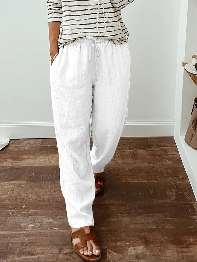 Women's Cotton And Linen Casual Pants