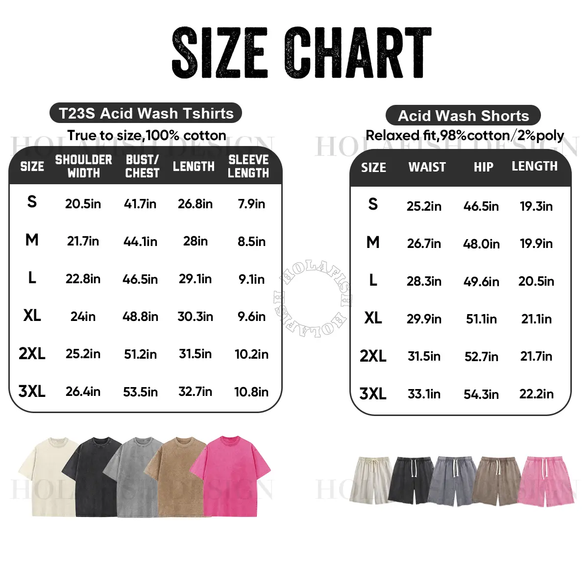 Retro Acid Wash Basic Unisex Tee & Shorts Cotton,7