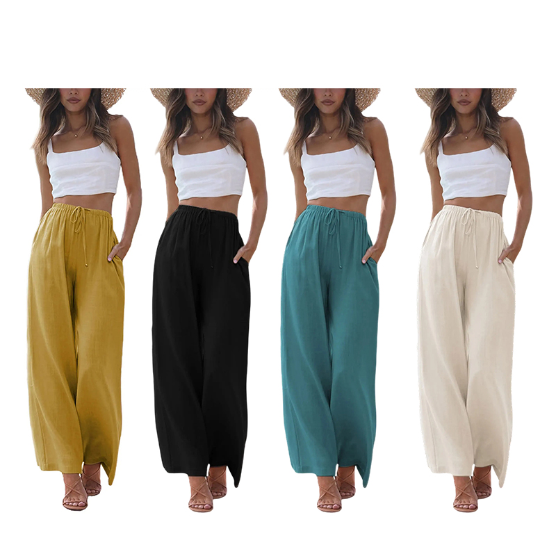 🌊🌊🌊Women's 2026 Viral Palazzo Pants - Lightweight Wide Leg Trousers with Pockets