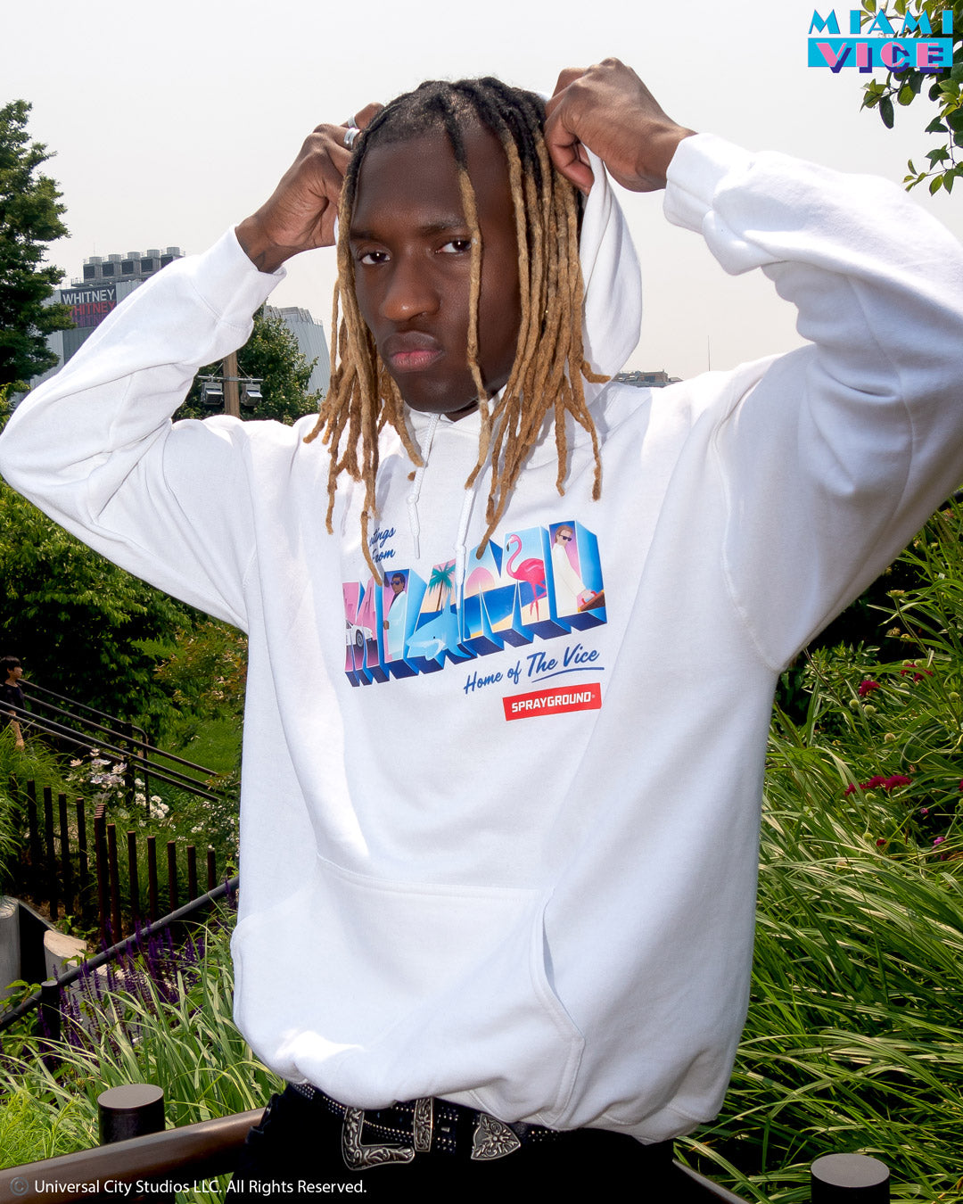 MIAMI VICE HOODY (WHITE)