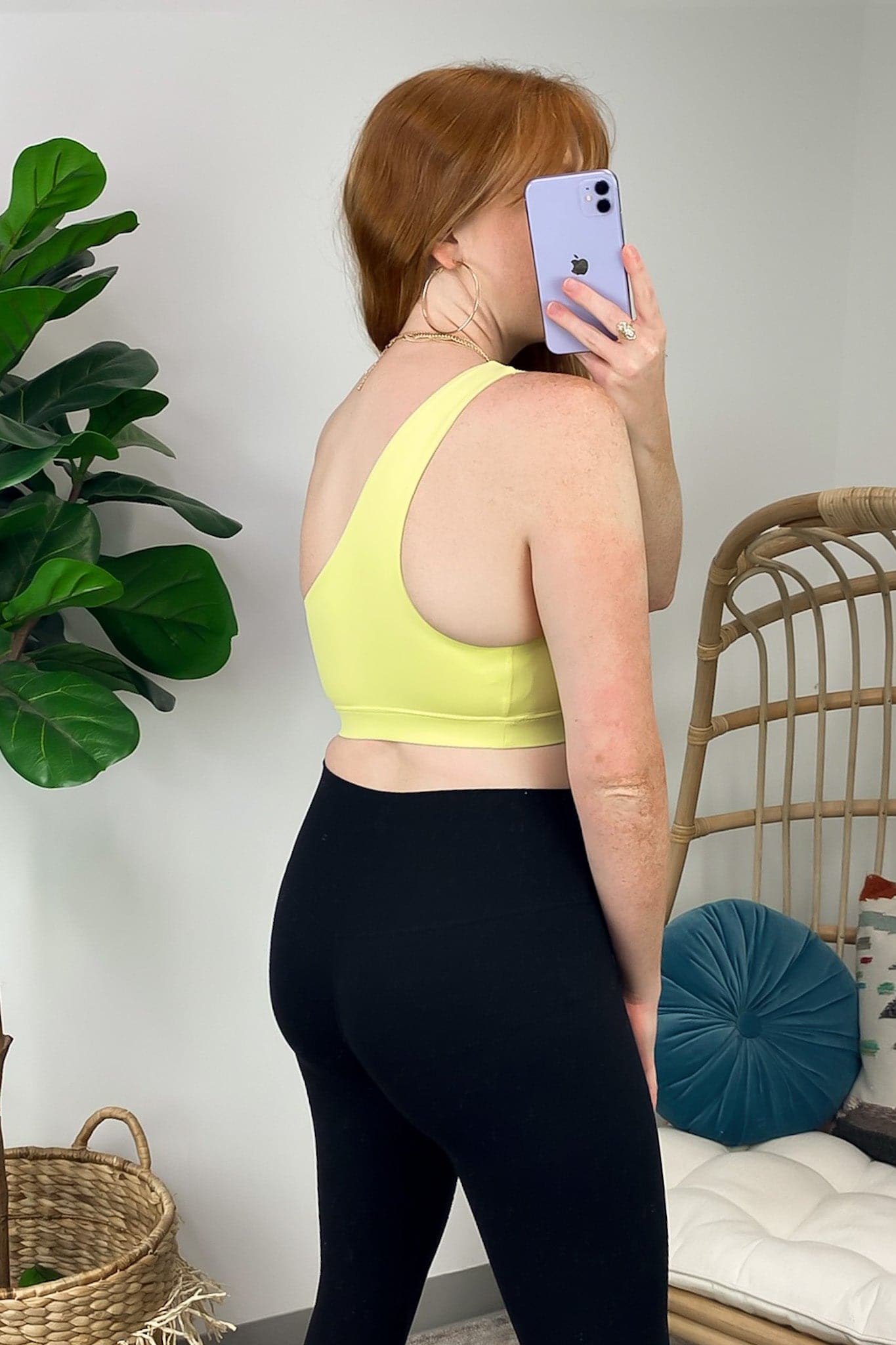 One Shoulder Active Crop Top