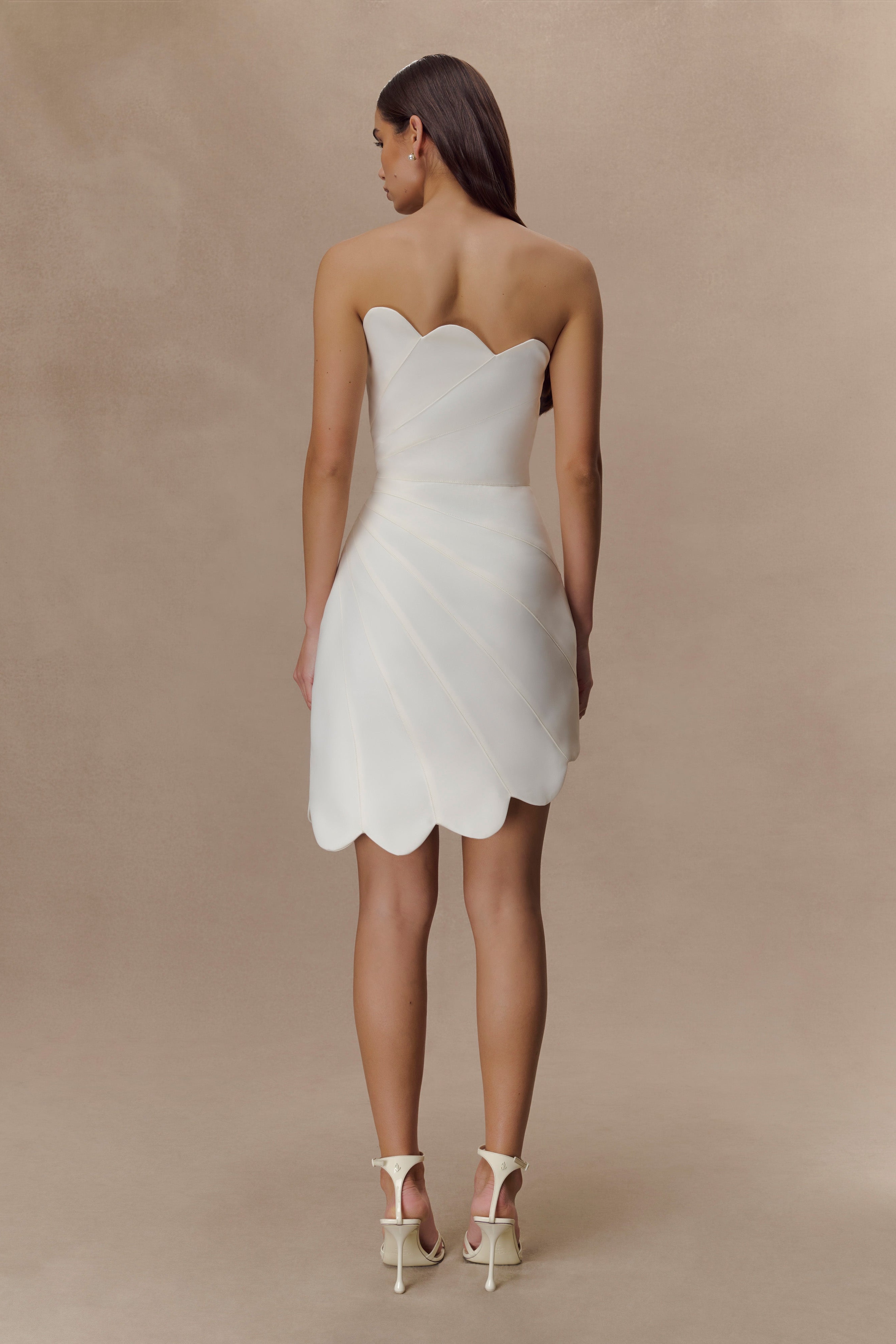 White Satin Mini Dress