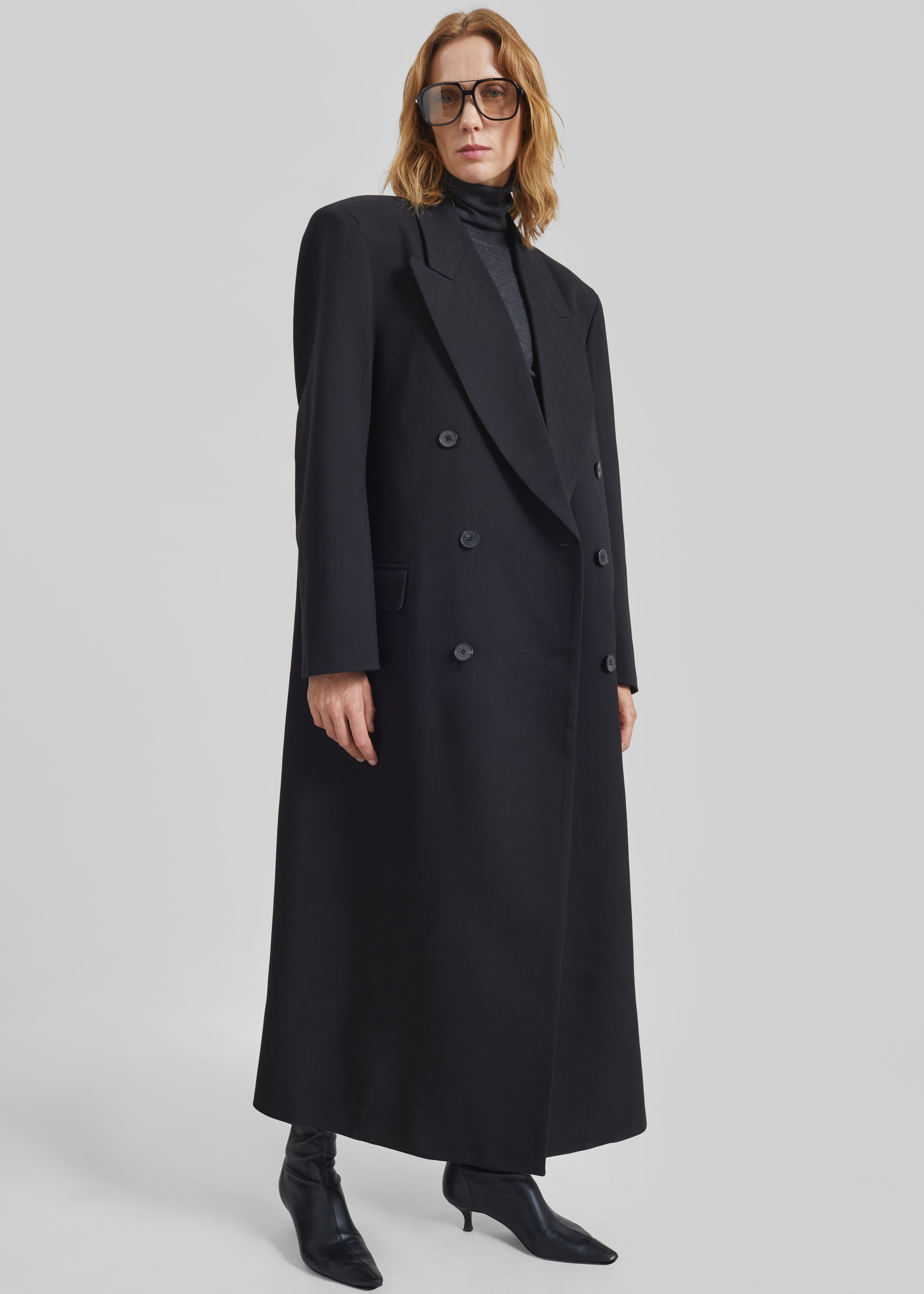 Delphina Long Coat - Black