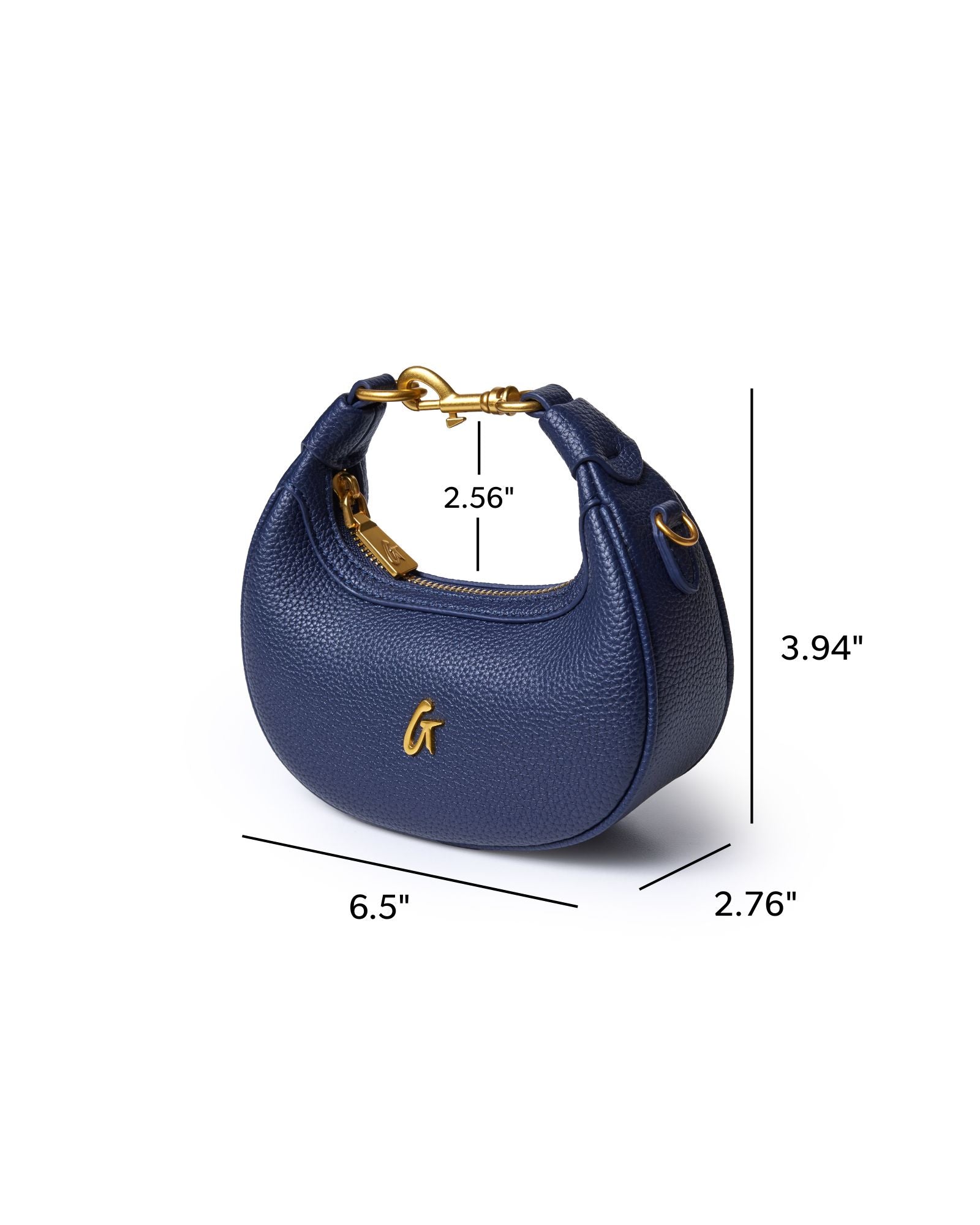 NANO PEBBLE HOBO BAG - NAVY