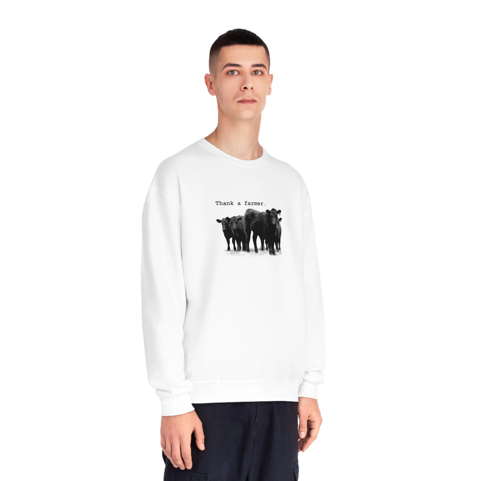 Thank a Farmer Cattle Unisex NuBlend? Crewneck Sweatshirt
