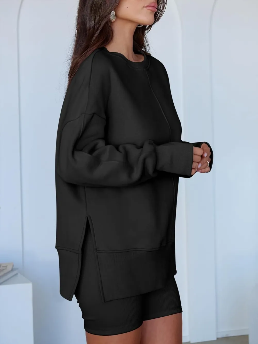 Women Oversized Sweatshirts Thumbhole Long Sleeve Hoodies Shirts