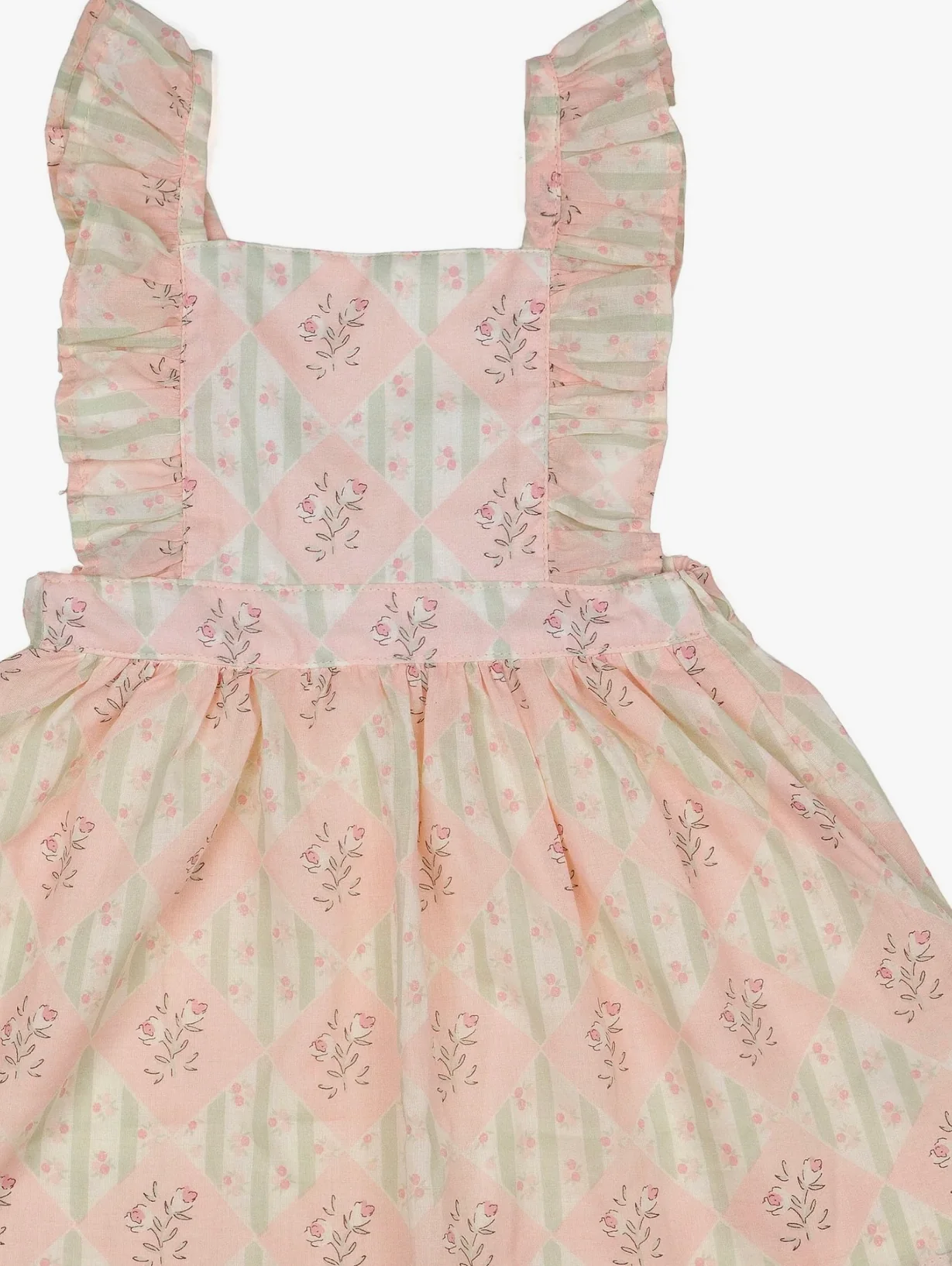 Pinafore Dress - Spring Patchwork Floral