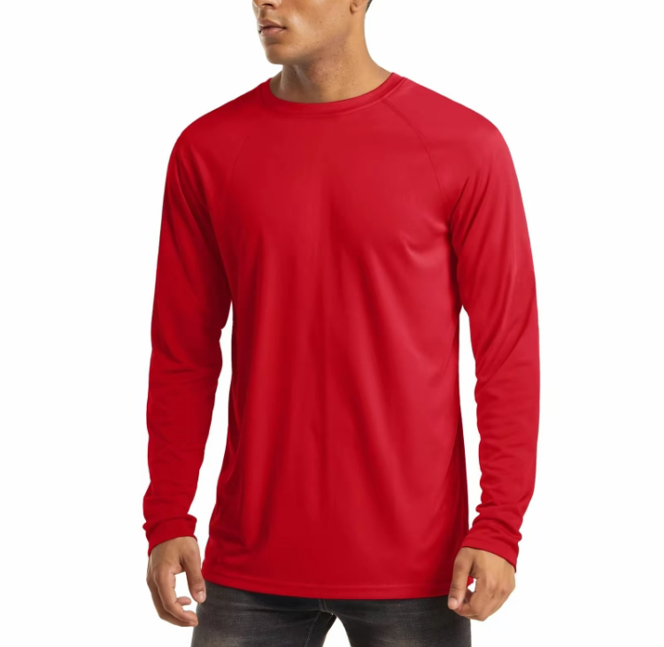 Men's UPF 50+ Long Sleeve Sun Protection Shirt – Quick Dry Lightweight Rashguard T-Shirt for Hiking, Swimming, and Outdoor Workouts