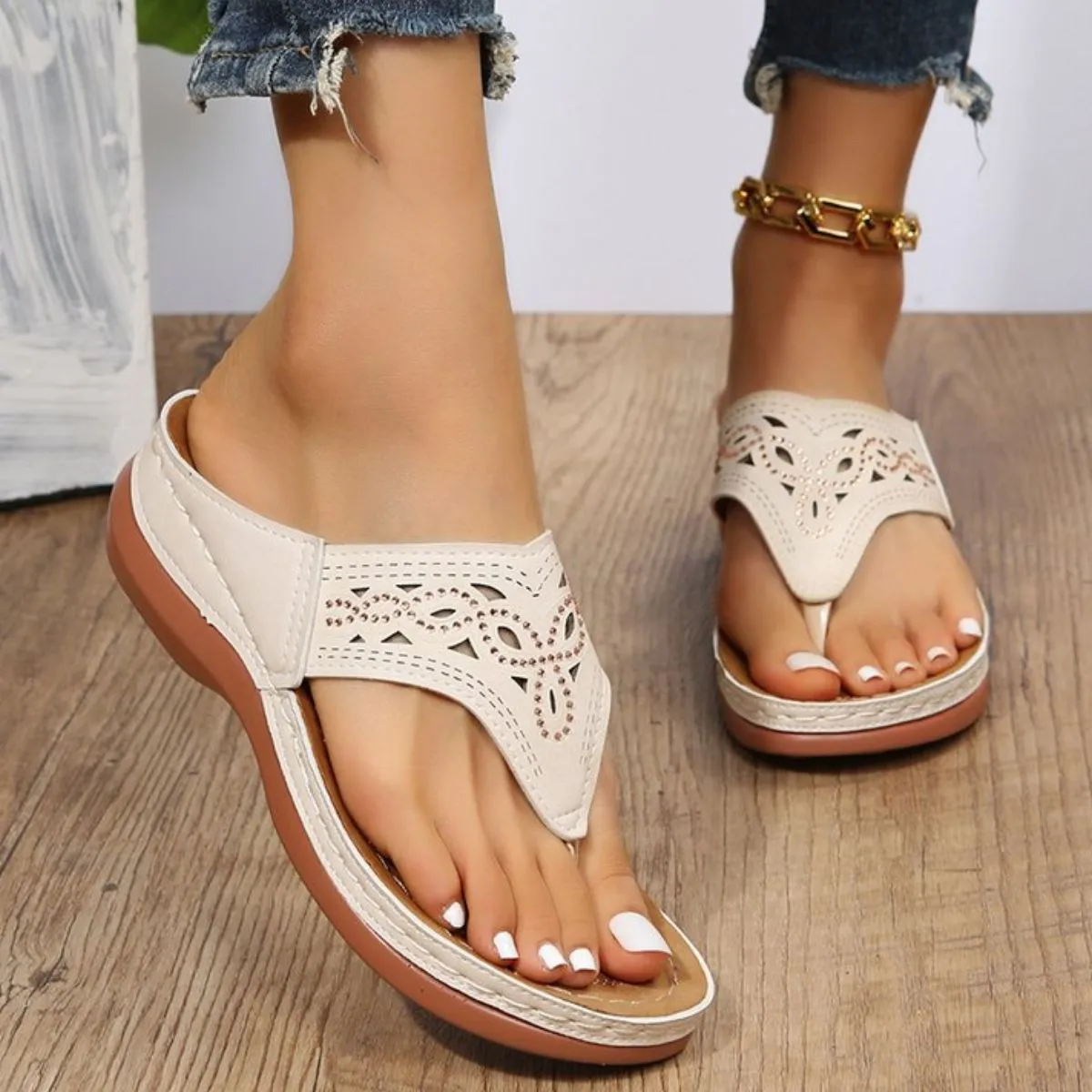 Toe Post Platform Sandals (multiple color options)