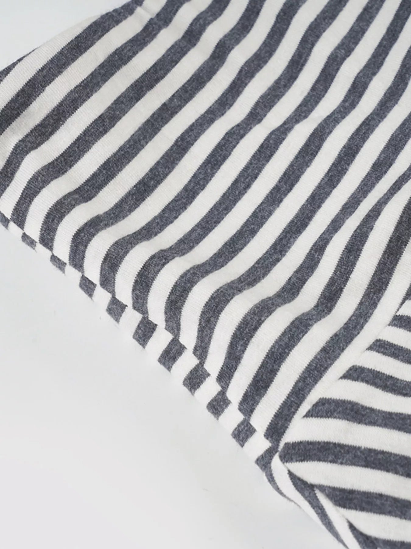 Striped Asymmetrical Hem Mini Skirt