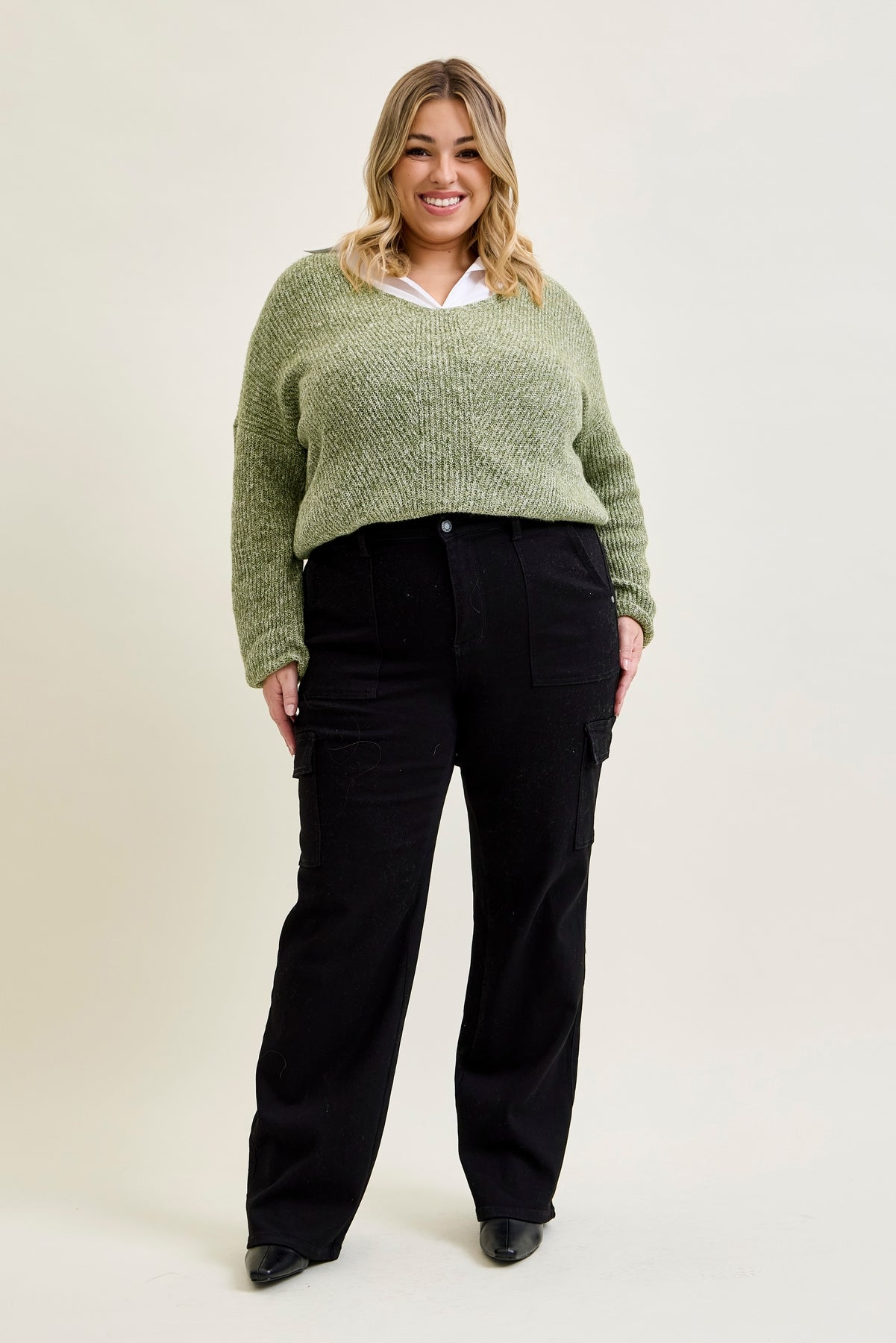 Krystal High Rise Cargo Wide Leg - PLUS