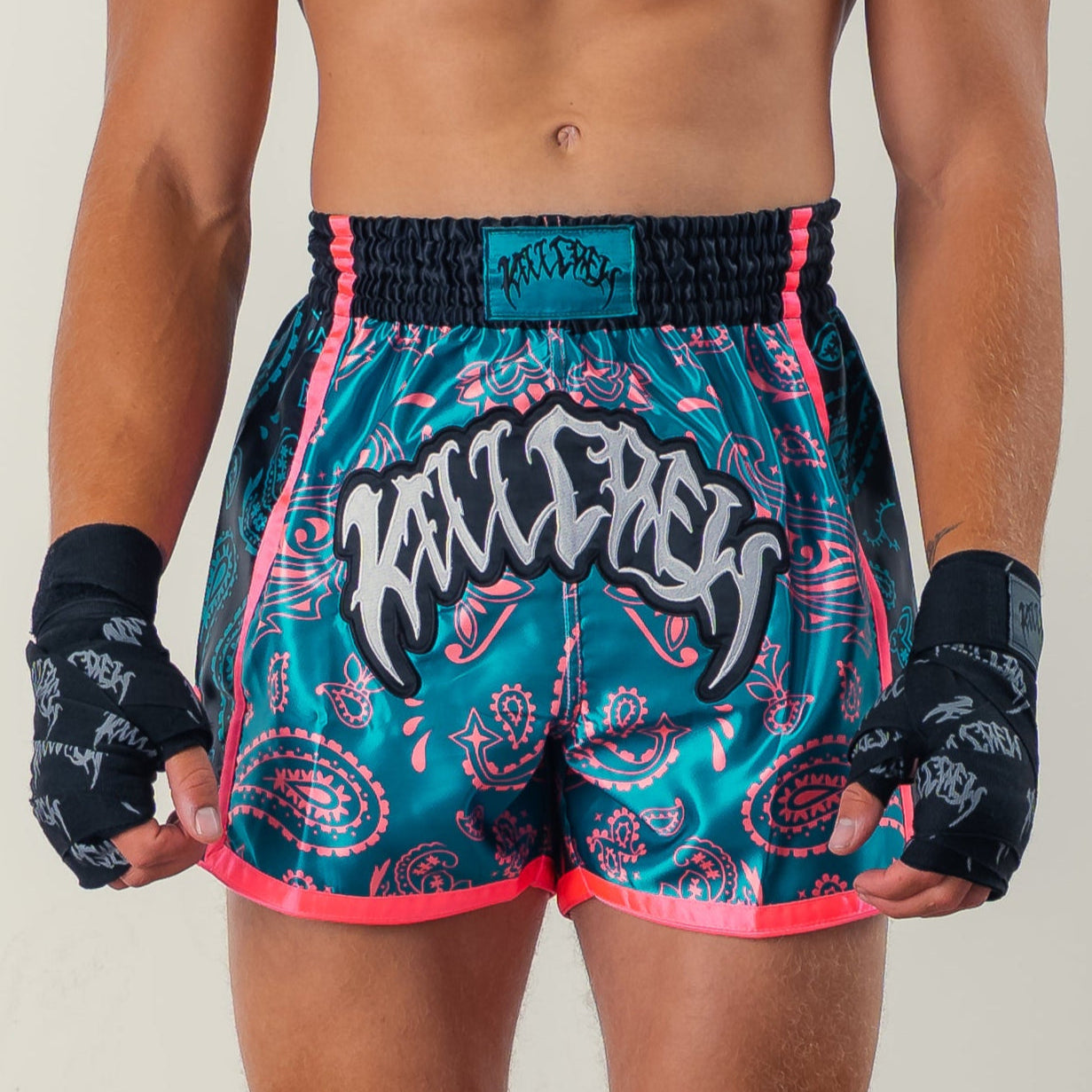 BANDANA FIGHT SHORTS - WATERMELON