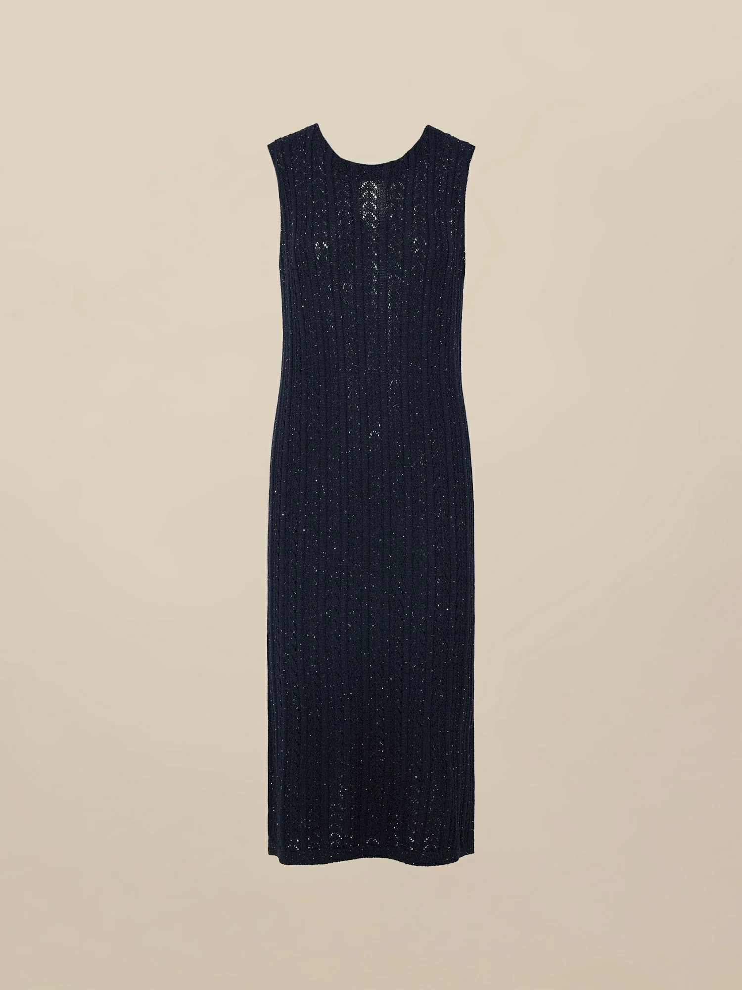 Lyocell Round Neck Sleeveless Sequined Dress