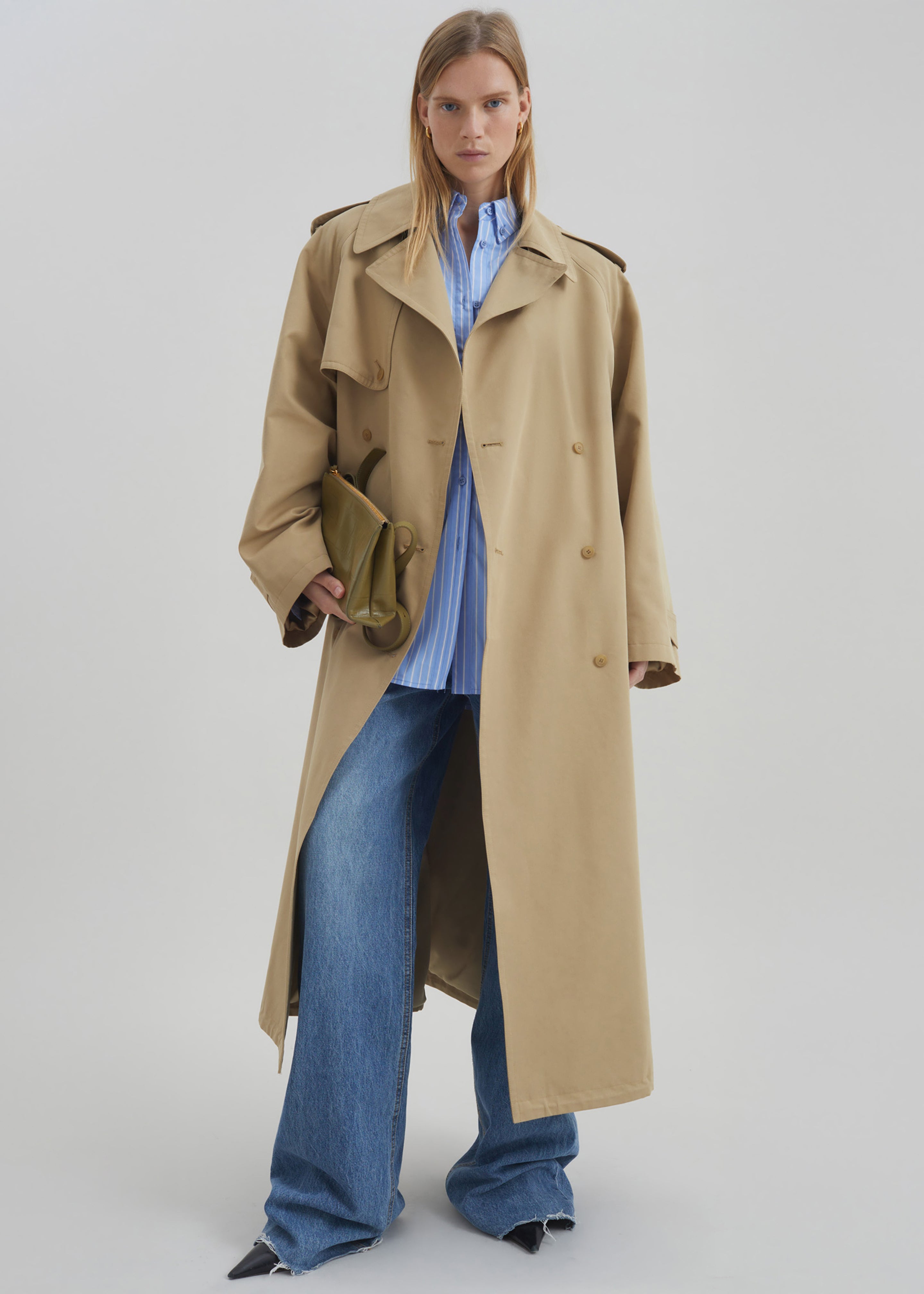 Riva Cotton Trench Coat - Camel