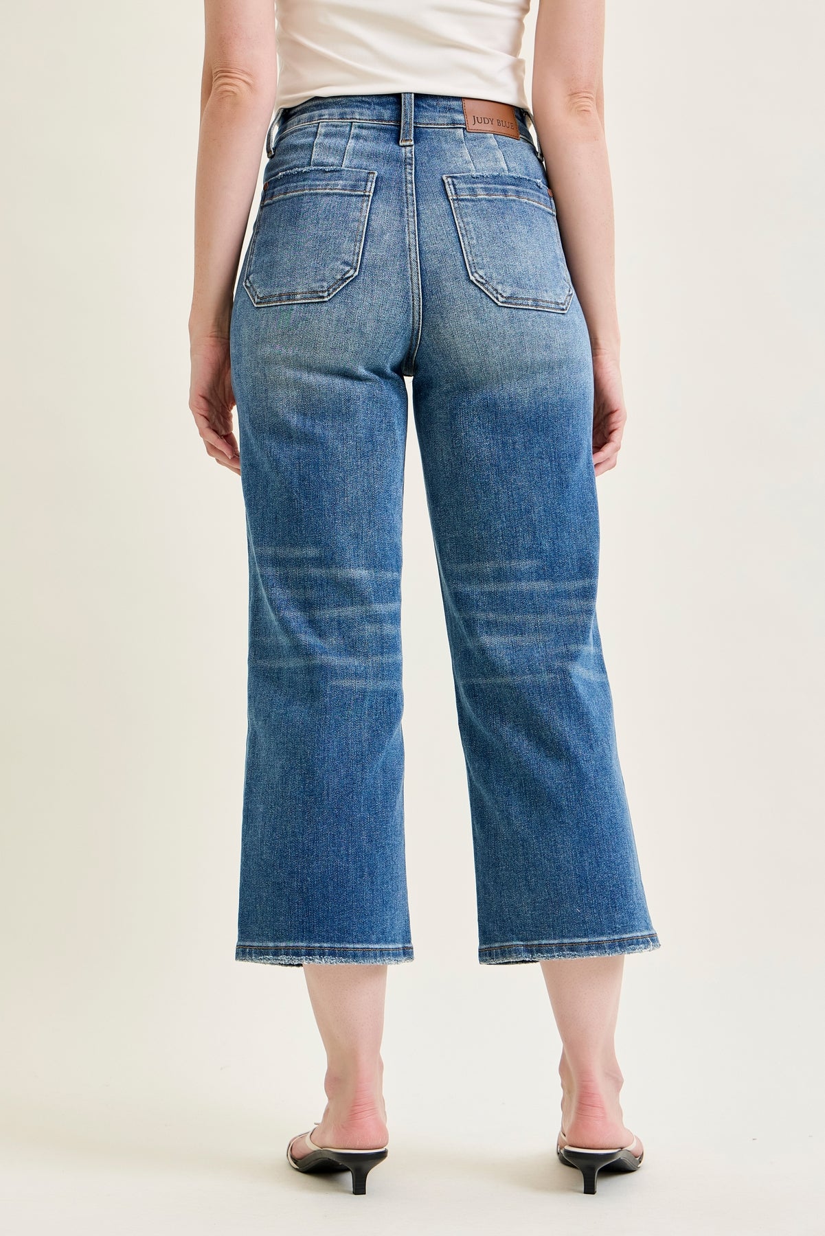 Georgia High Rise Utility Pockets Cropped Wide Leg