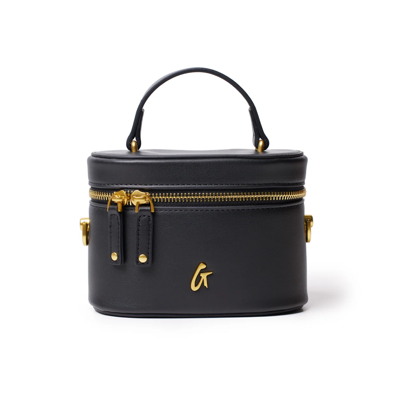 MINI SMOOTH GOLD VANITY BAG - BLACK