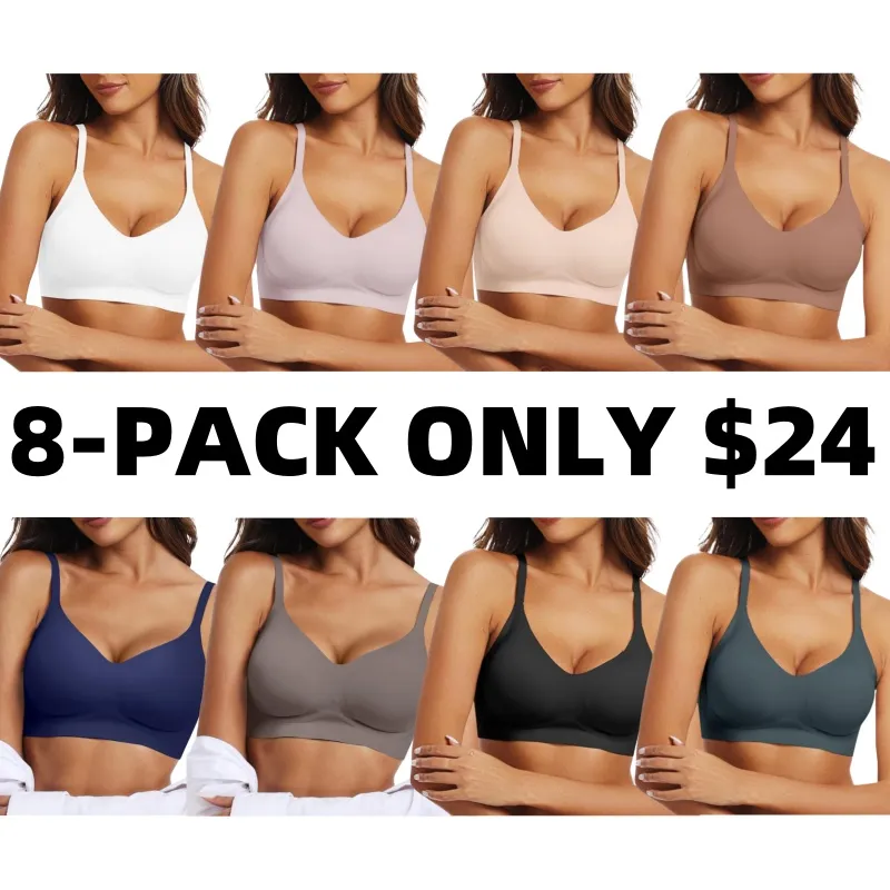 Womens Seamless Bra No Underwire Comfort Push Up Bras
