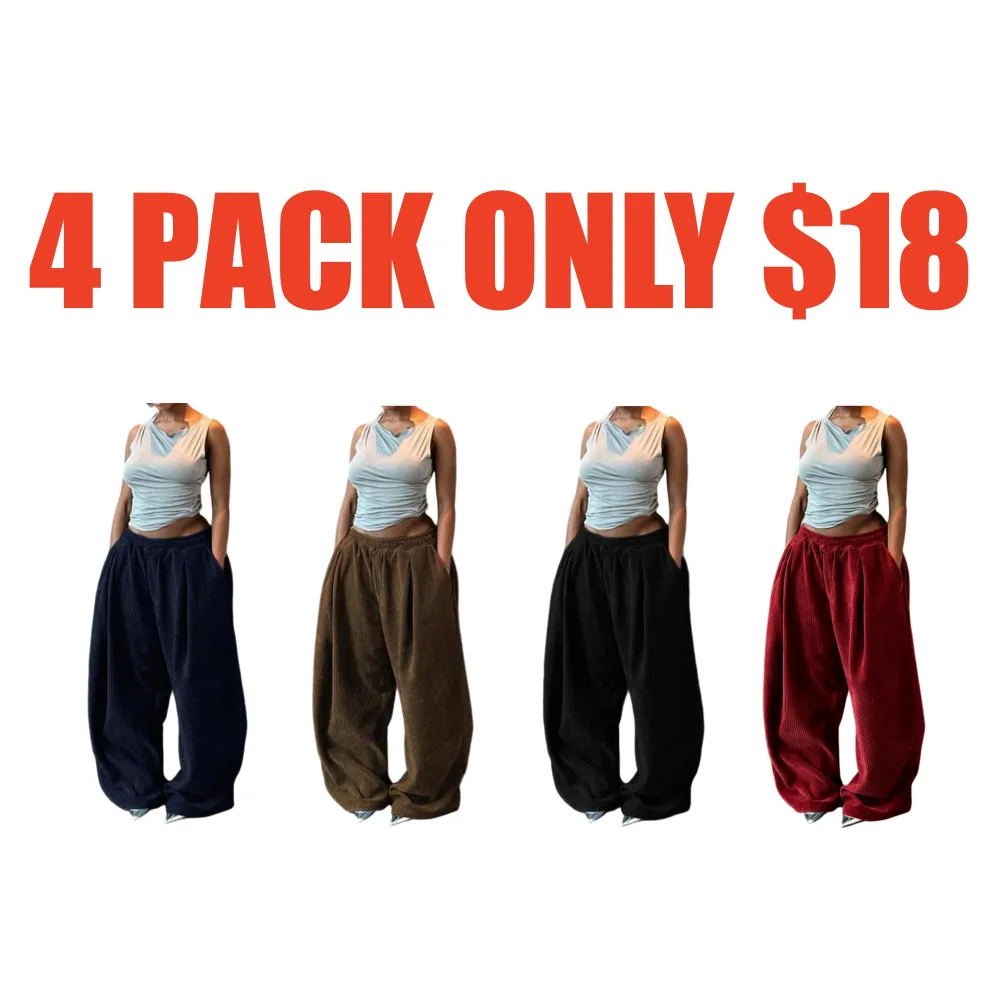 Women's Plain High Waist Straight Leg Sweatpants