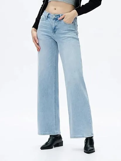 Mid-low Rise Baggy Jeans