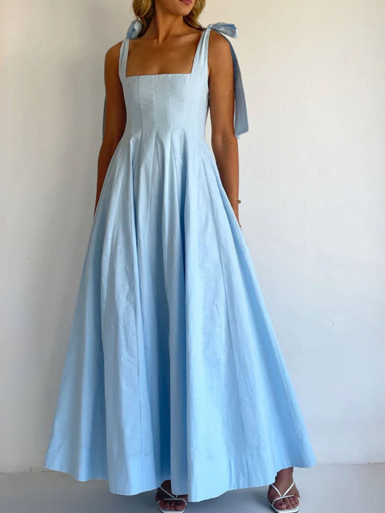 Gradient Tie Shoulder Maxi Dress