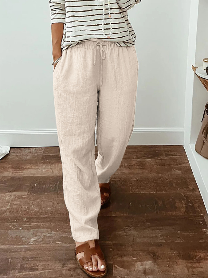 Women's Cotton And Linen Casual Pants