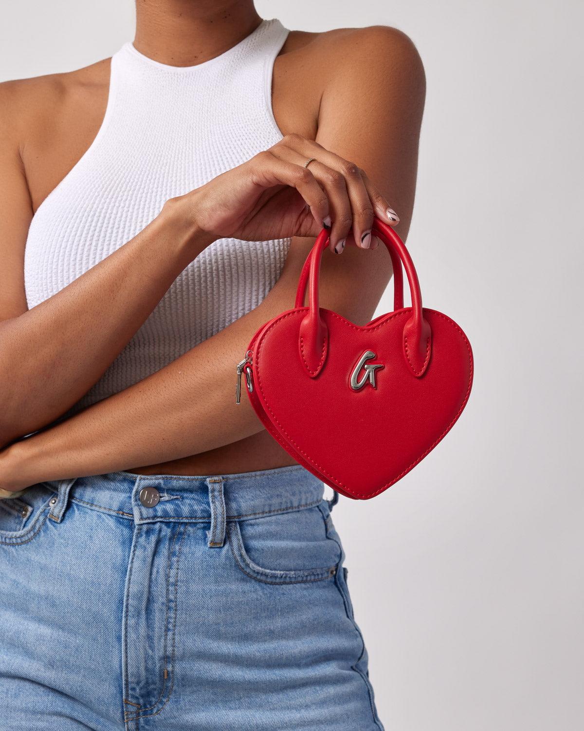 MINI HEART BAG - RED