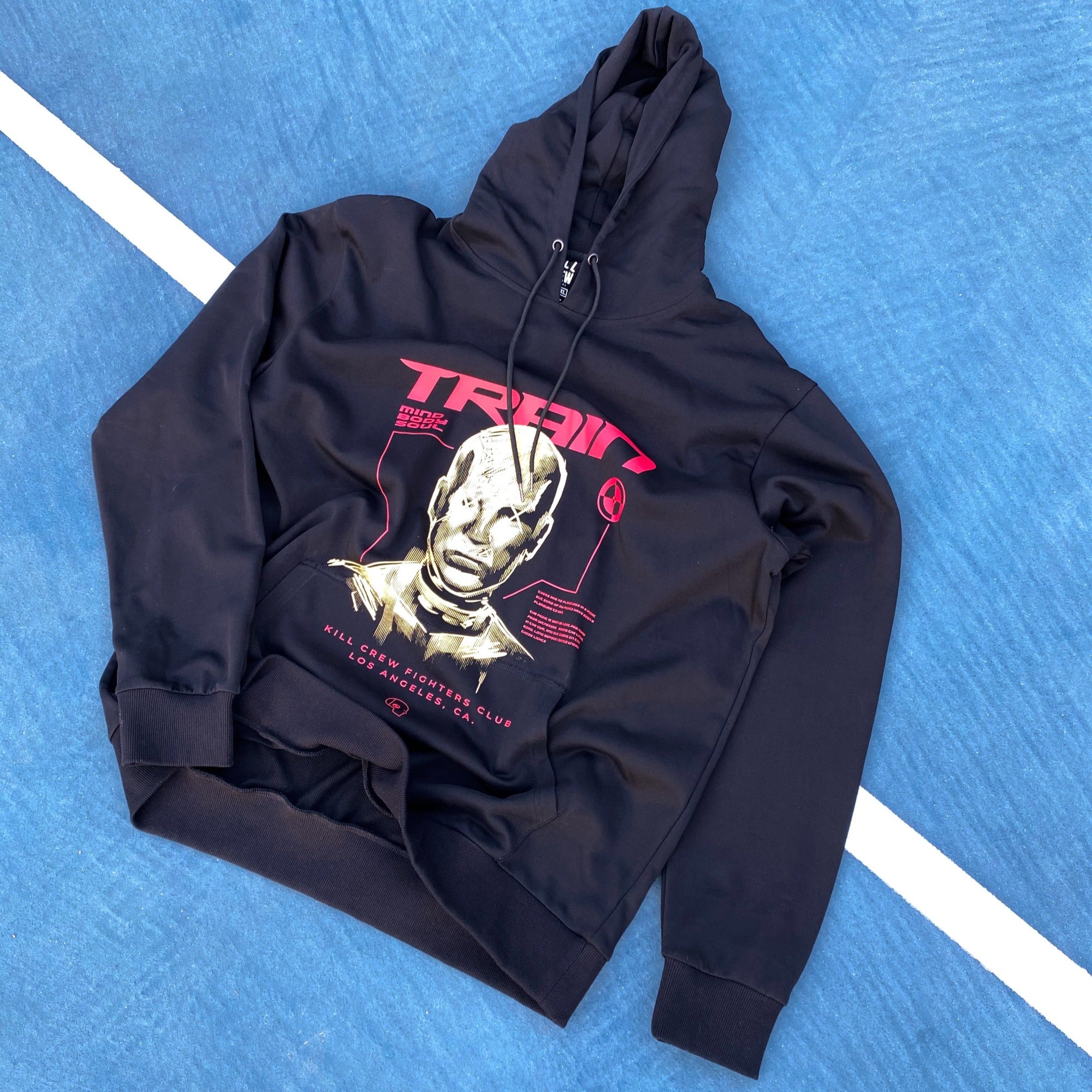 TRAIN MIND BODY SOUL HOODIE - BLACK
