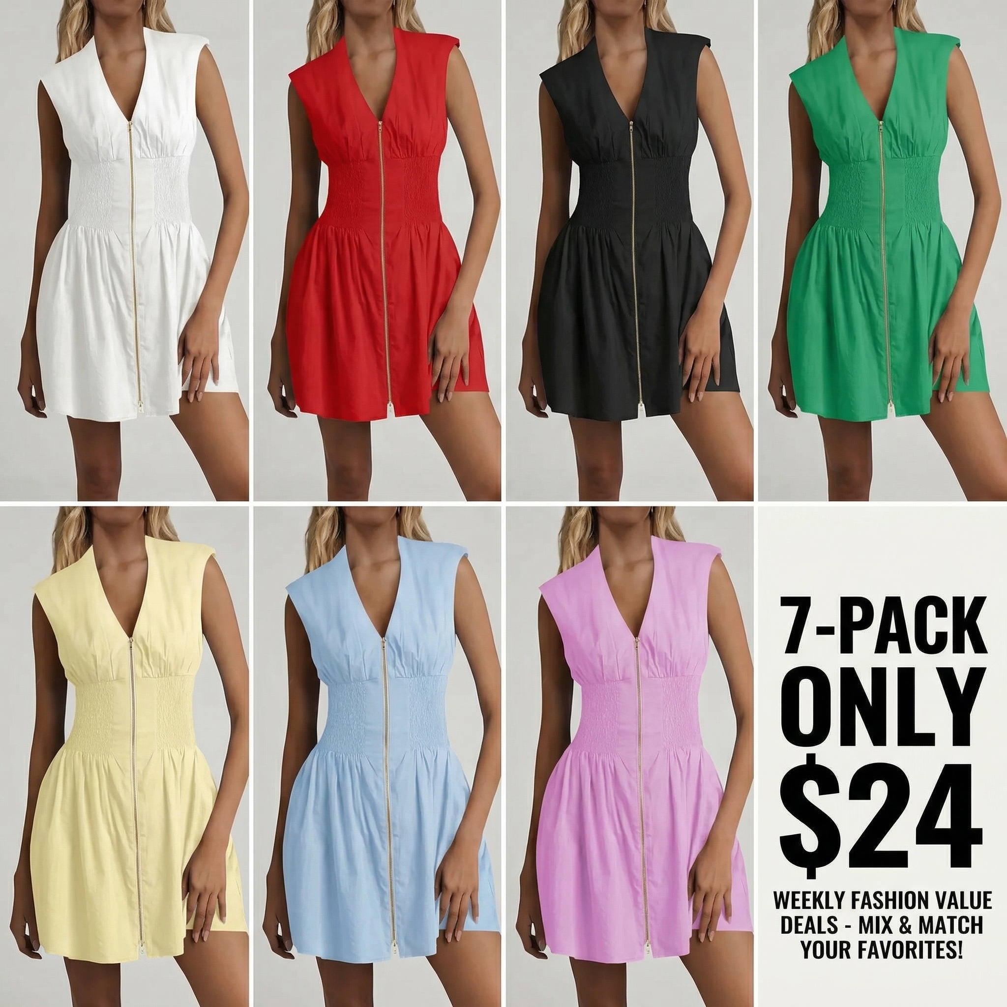 Women's Sleeveless Smocked Mini Dress