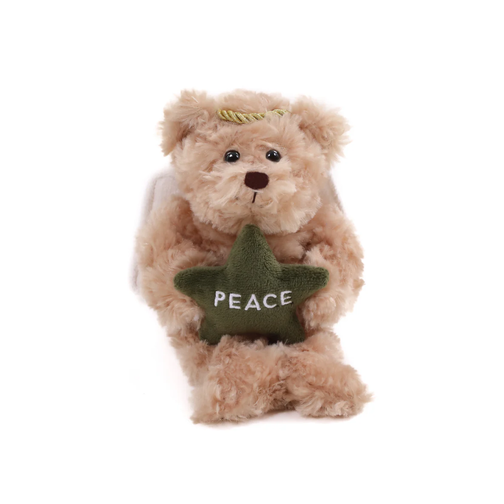 Christmas Star Angel Bear Beige 6inch