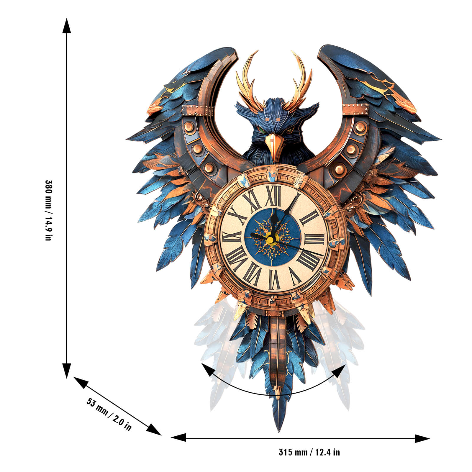 Thunderbirdâ€“ DIY Wooden Clock, 3D Puzzle Craft Kit