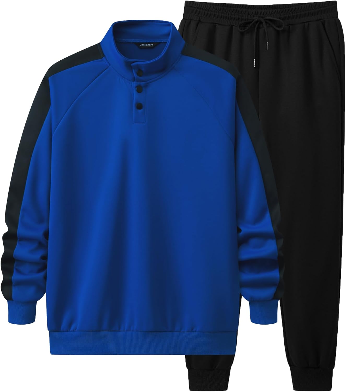 Men's 2 Piece Casual Outfits Quarter Button Lightweight Sweatshirt Tracksuit & Joggers Sweatpants Sweatsuit Set