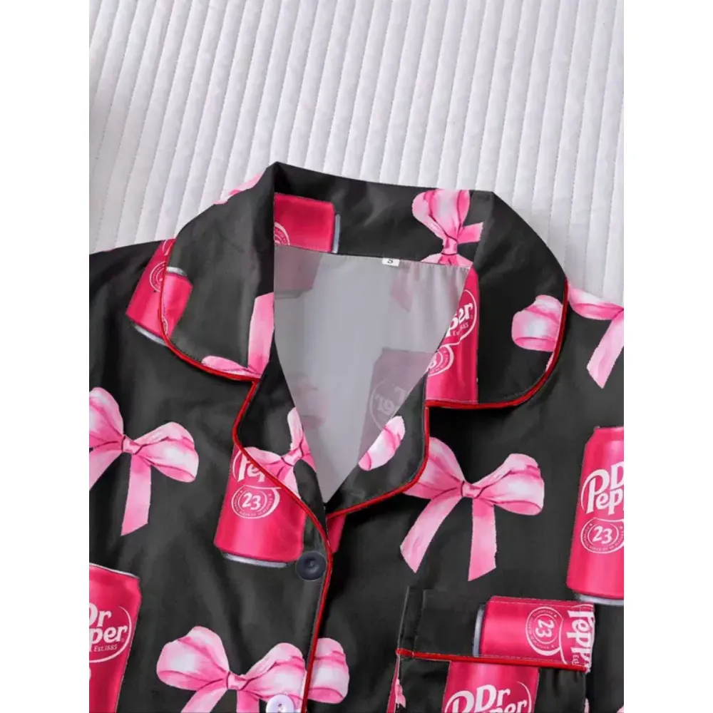 Women's Fall Winter Long Sleeve Sleepwear Set