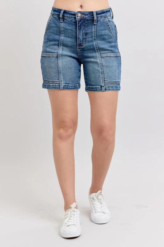 High Rise Denim Shorts