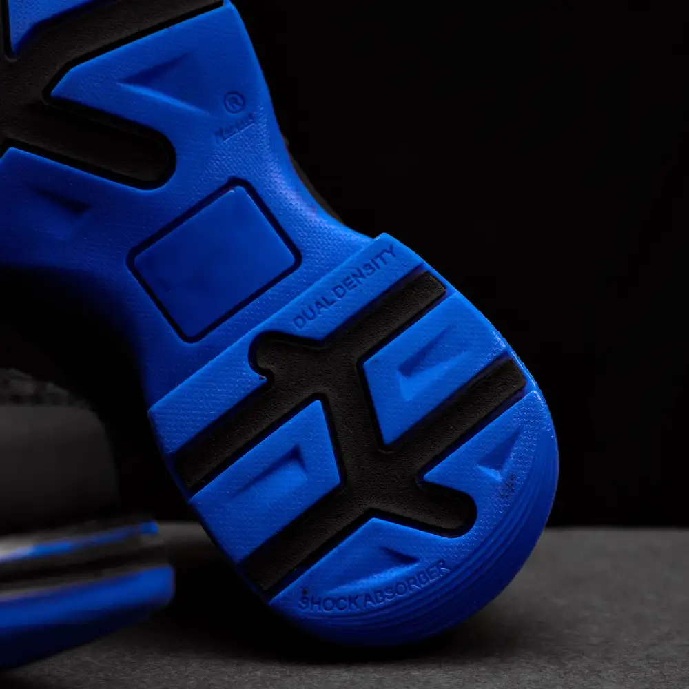 Black Basketweave Leather Botin With 3D Lightweight Soles - Square Toe