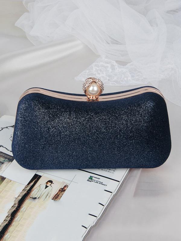 Vintage Solid Color Velvet Hand Bag