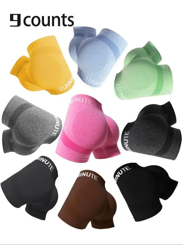 Women's Letter Print High Waist Athletic Sports Shorts (Less than $3!)