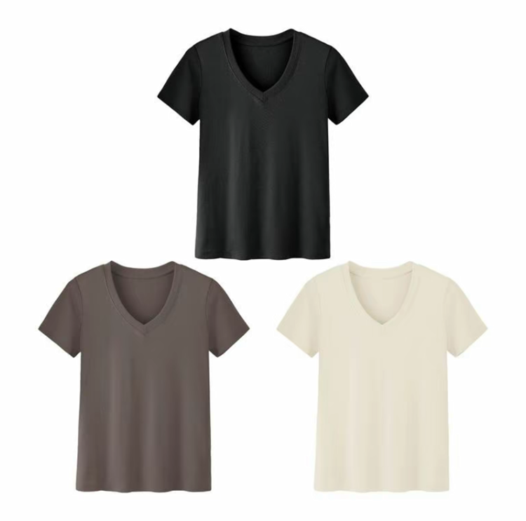 Women's Plus Size V-Neck T-Shirts –Casual Summer Tops